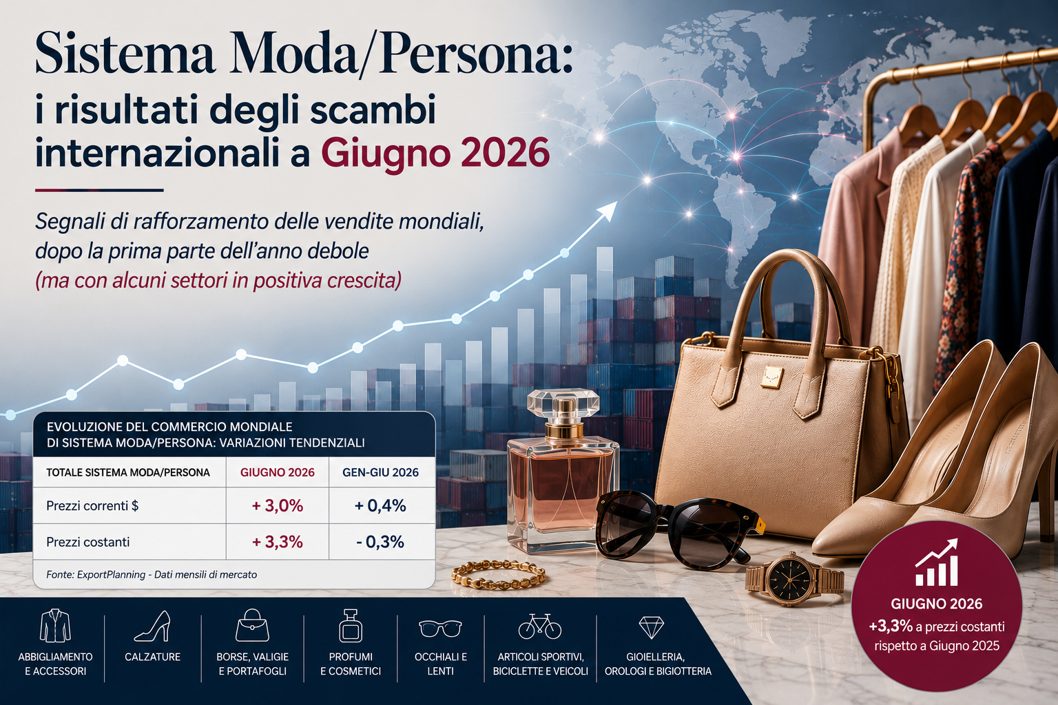 Sistema Moda/Persona: i trend del commercio mondiale a giugno 2026