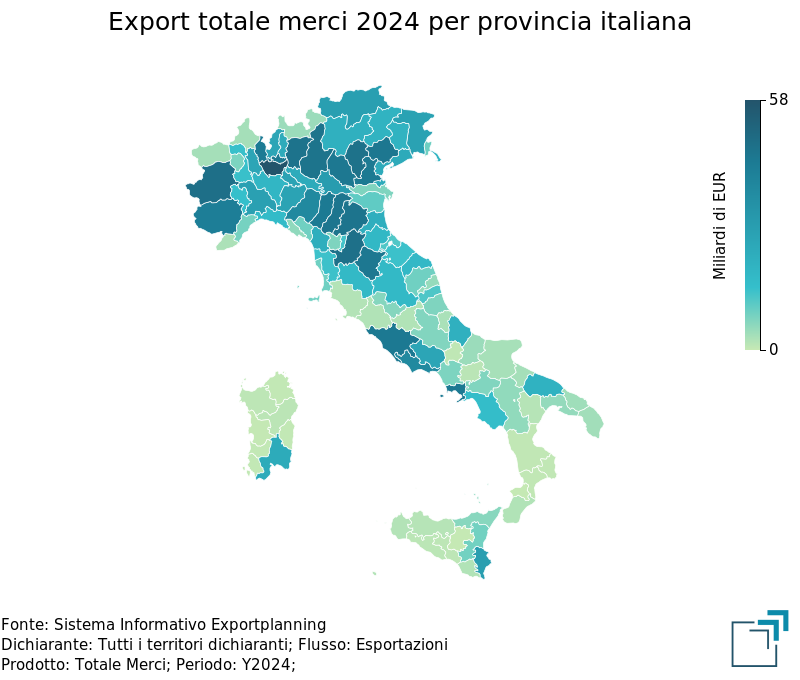 export territori italiani 2024