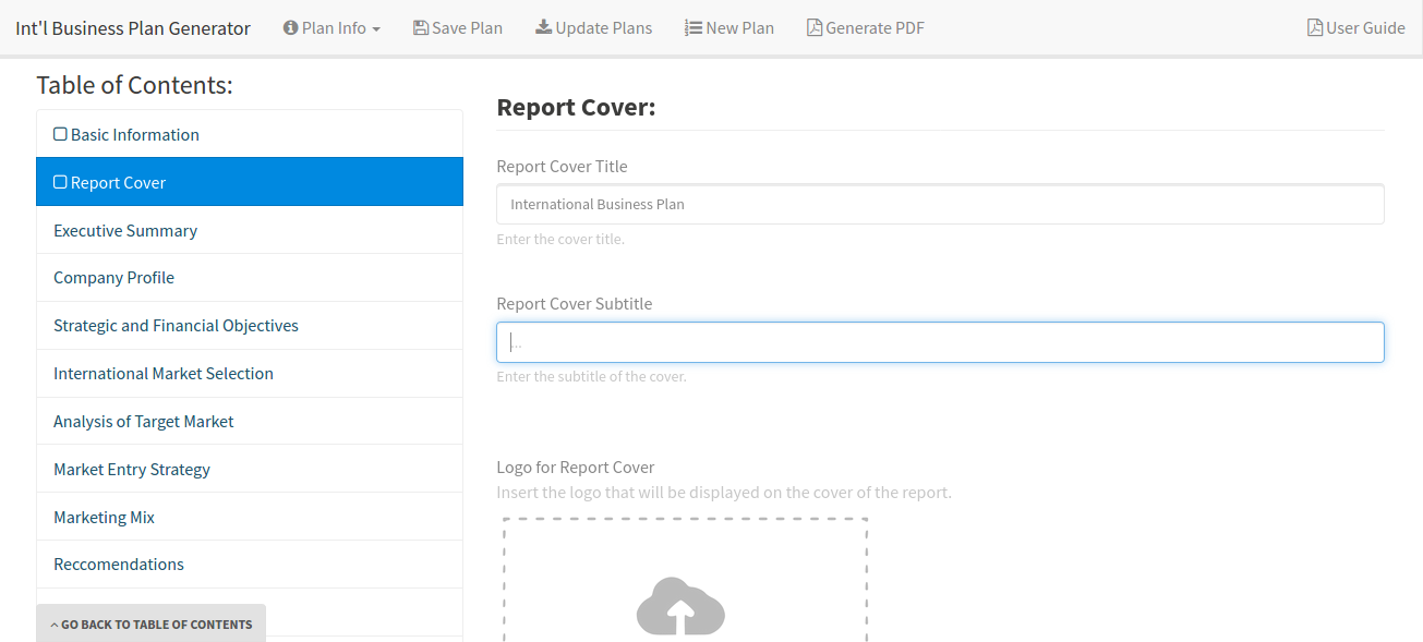 ExportPlanning Business Plan