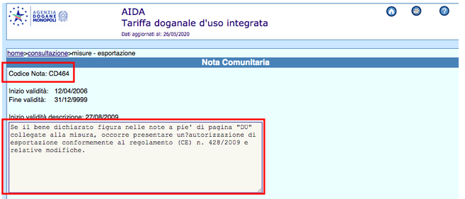 Ricerca codice dual use: passo 3