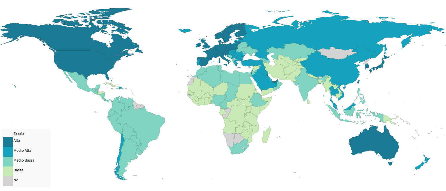 Mappa delle importazioni di qualità